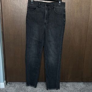 Express Black Denim Mom Jeans